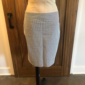 J Crew Striped Pencil Skirt
